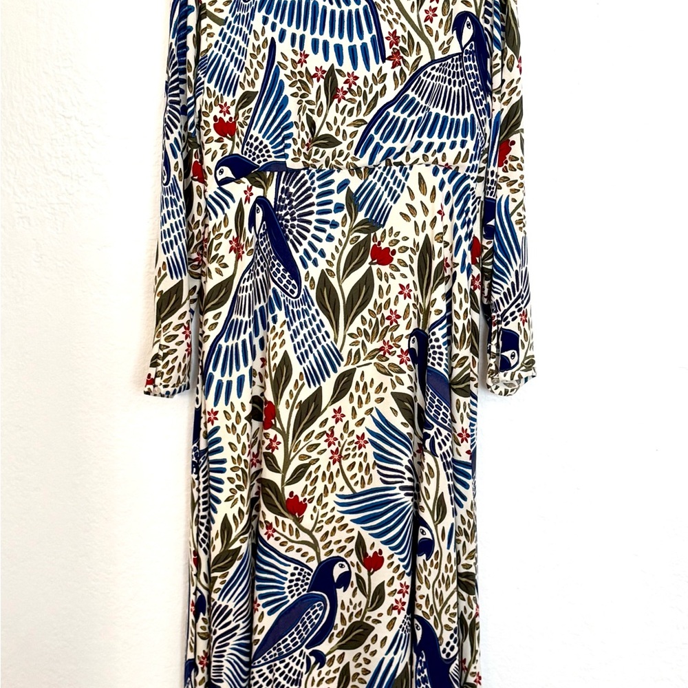 FARM Rio Blue, Green & White Bird-Print Maxi Dress - Picture 5 of 6